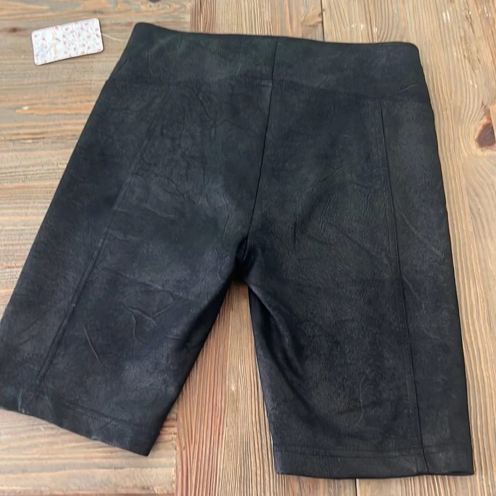 FREE PEOPLE Heatwave Faux Suede Biker Shorts NWT XS Black
